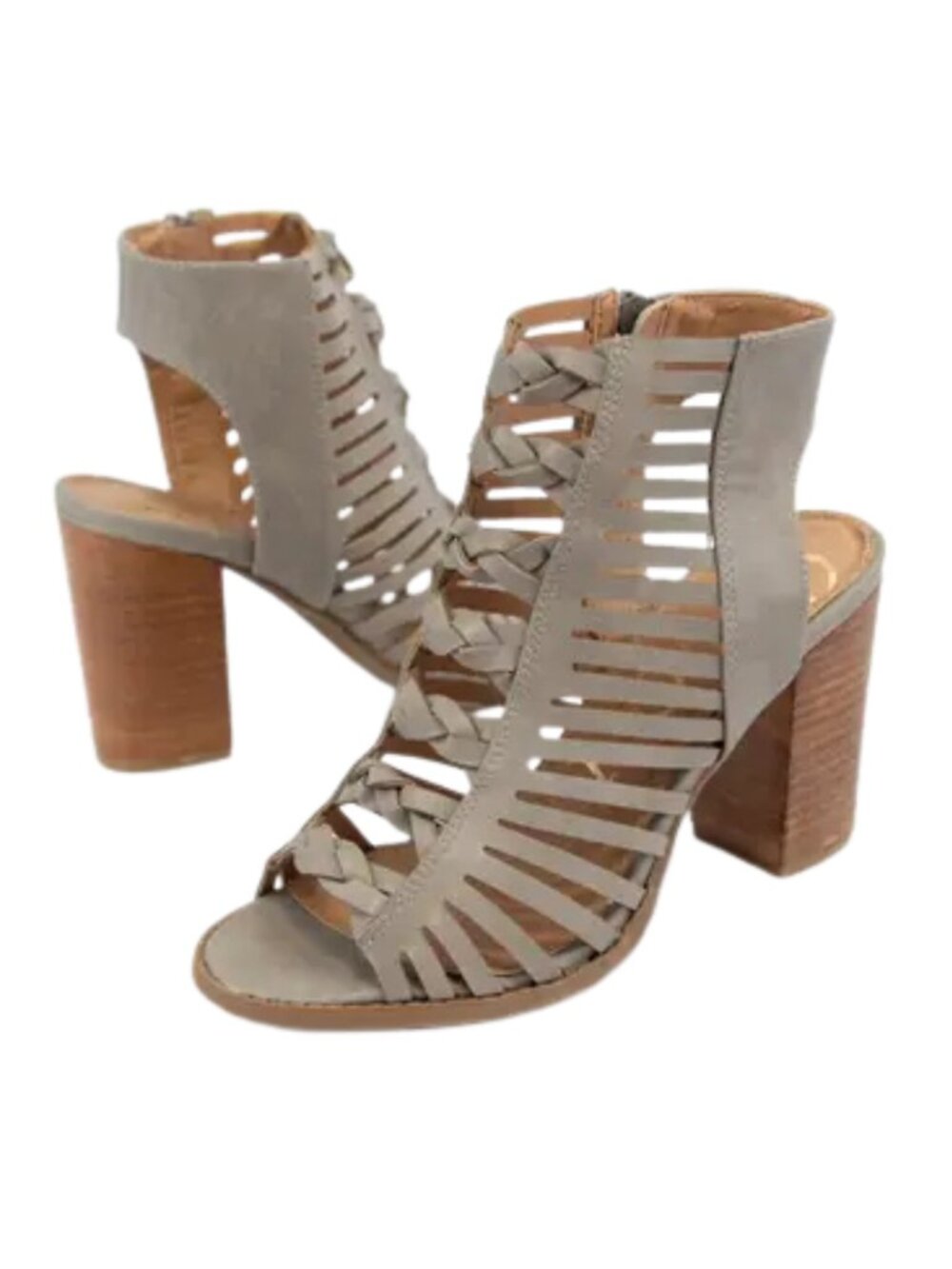 CCOCCI Leah Deep Mocha Women’s Caged Block Heel Sandals Pick Your Size 6.5-10
